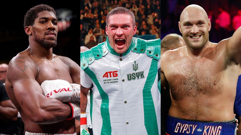 Anthony Joshua, Oleksandr Usyk and Tyson Fury.