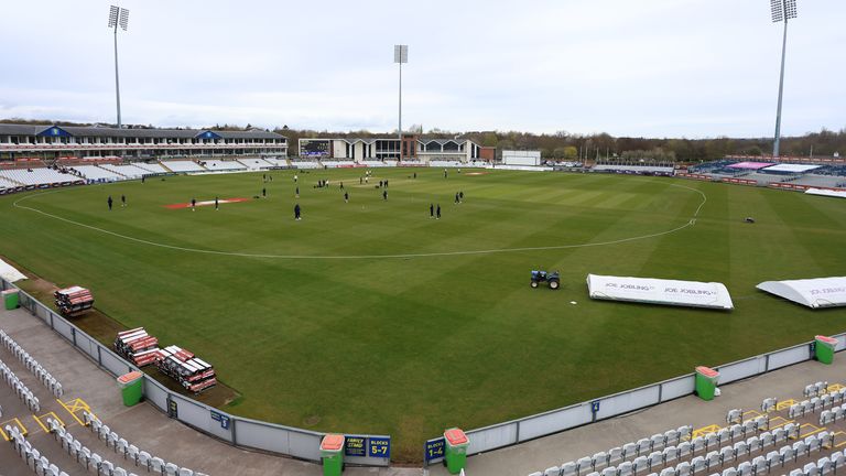 Durham's cricket stadium has been damaged by Storm Dave, with fans initially told to stay away for safety reasons