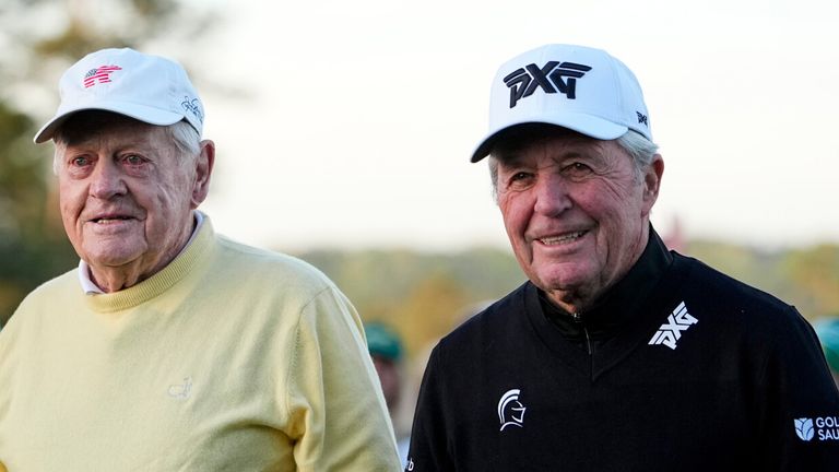 Jack Nicklaus and Gary Player spoke to the media after their roles as Honorary Starters 
