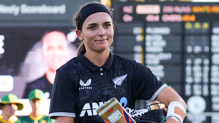 New Zealand captain Melie Kerr struck 23 fours and a six to help her side pull off a record women's ODI run chase of 347 versus South Africa