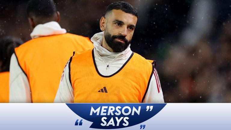 Mohamed Salah warms up as a substitute for Liverpool at Leeds
Credit: Molly Darlington/Getty Images
