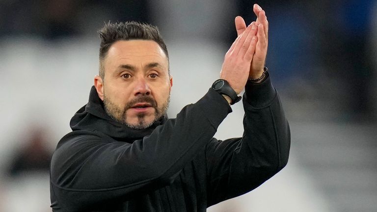 Tottenham and De Zerbi are progressing in talks to appoint the Italian as their new head coach 